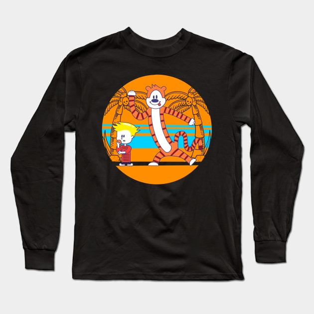 Vintage Calvin and Hobbes Long Sleeve T-Shirt by soggyfroggie